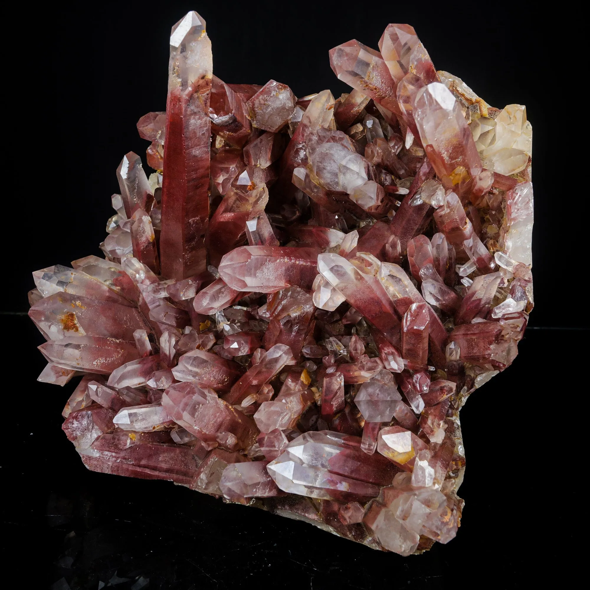 Red Phantom Quartz Cluster Natural Mineral Specimen USA - image 2