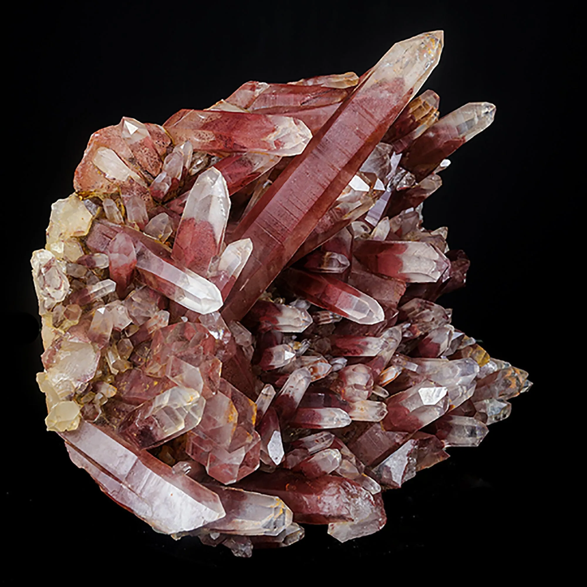 Red Phantom Quartz Cluster Natural Mineral Specimen USA - image 3