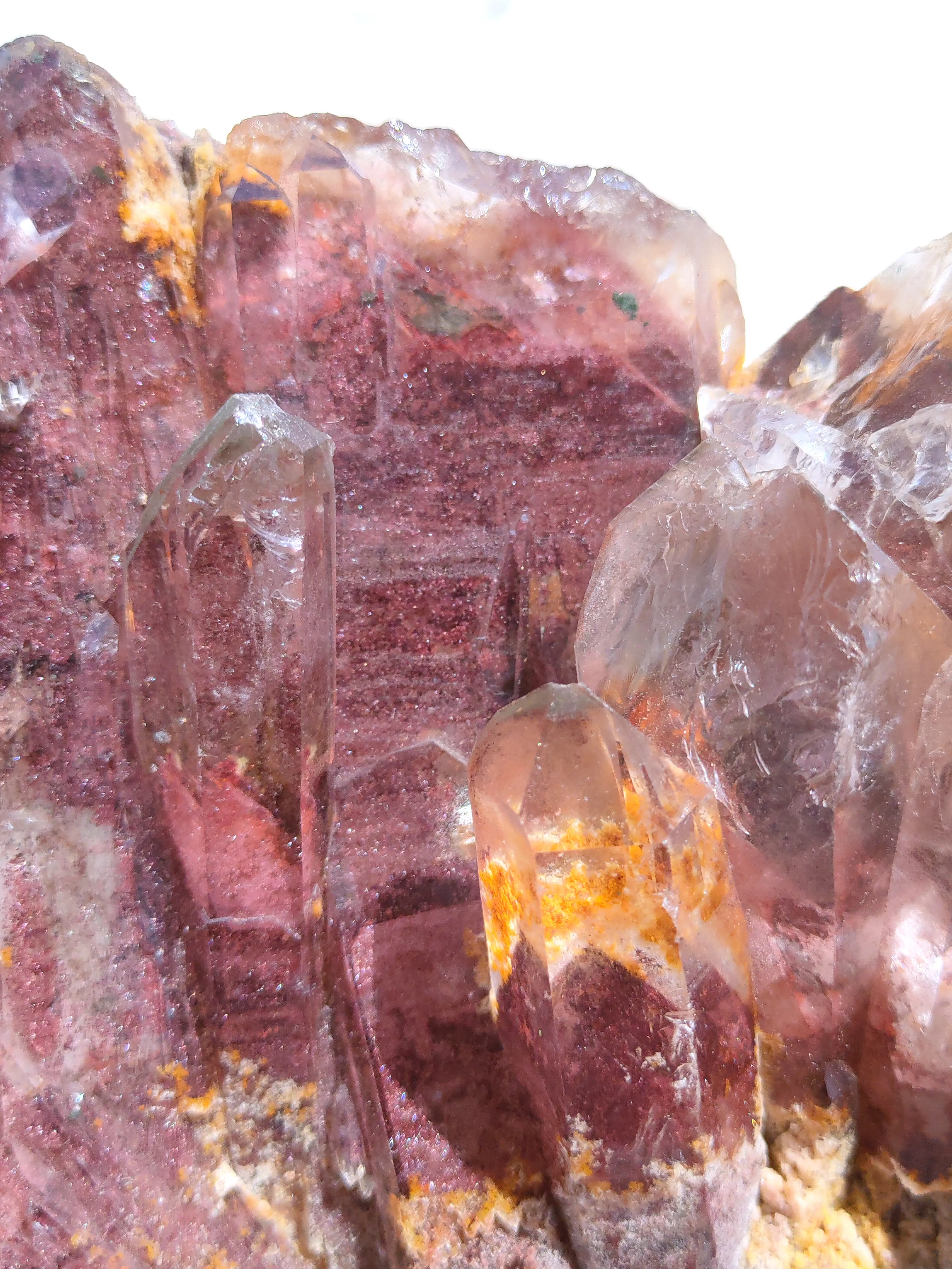 Red Phantom Quartz Sunset Phantom Quartz with Red Hematite - image 6