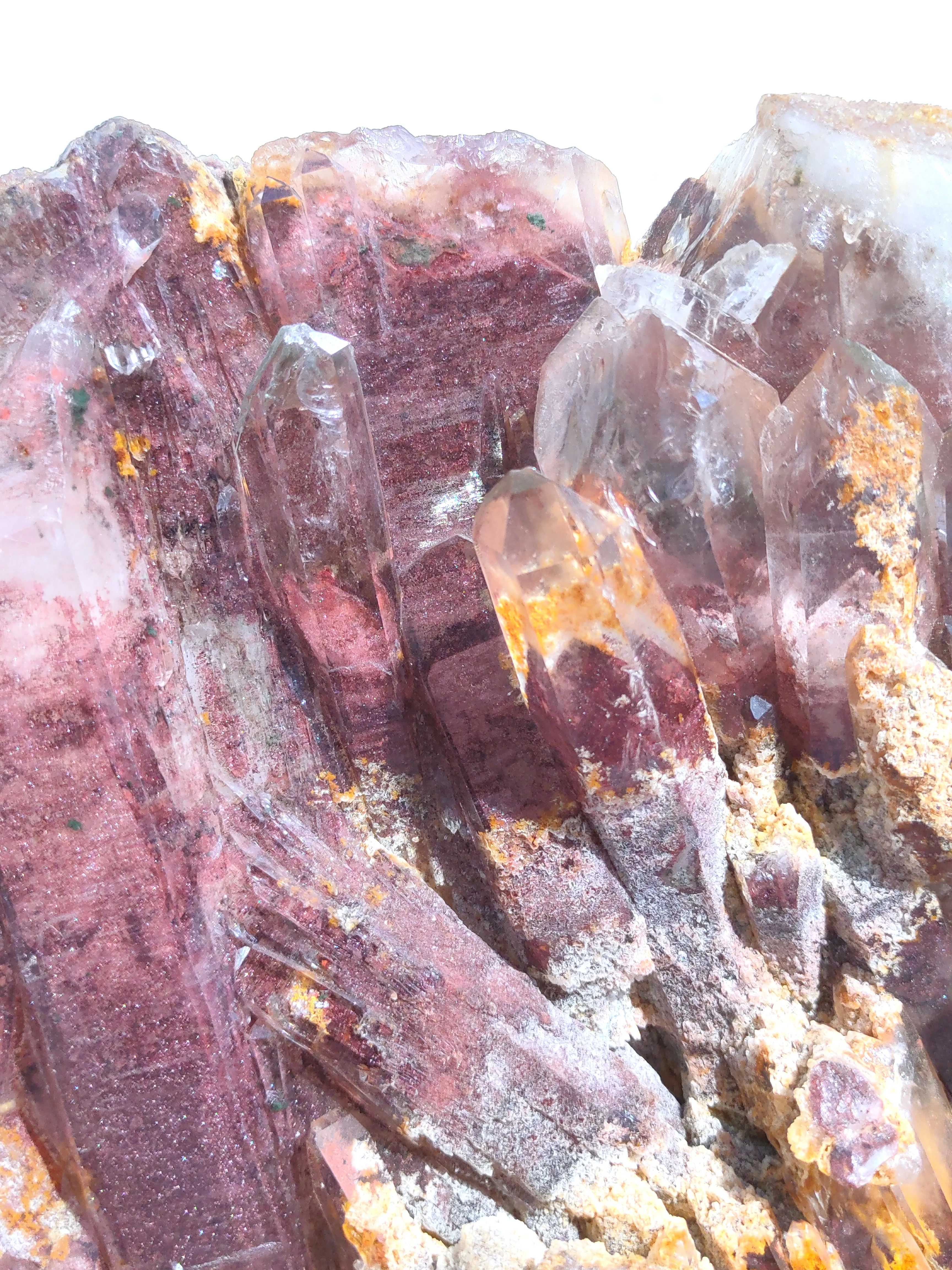 Red Phantom Quartz Sunset Phantom Quartz with Red Hematite - image 4