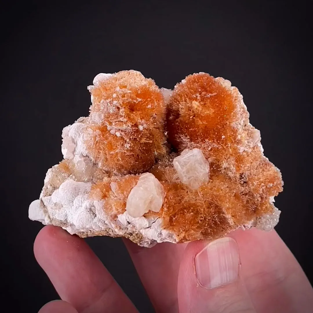 Red Prehnite with Xonotlite, Fluorapophyllite and Calcite - image 1