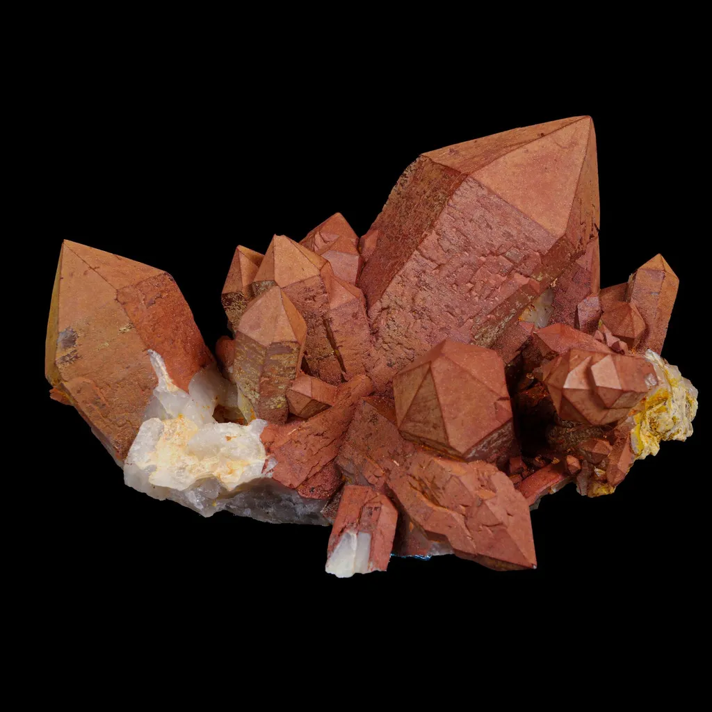Red Quartz cluster Natural Mineral Specimen image