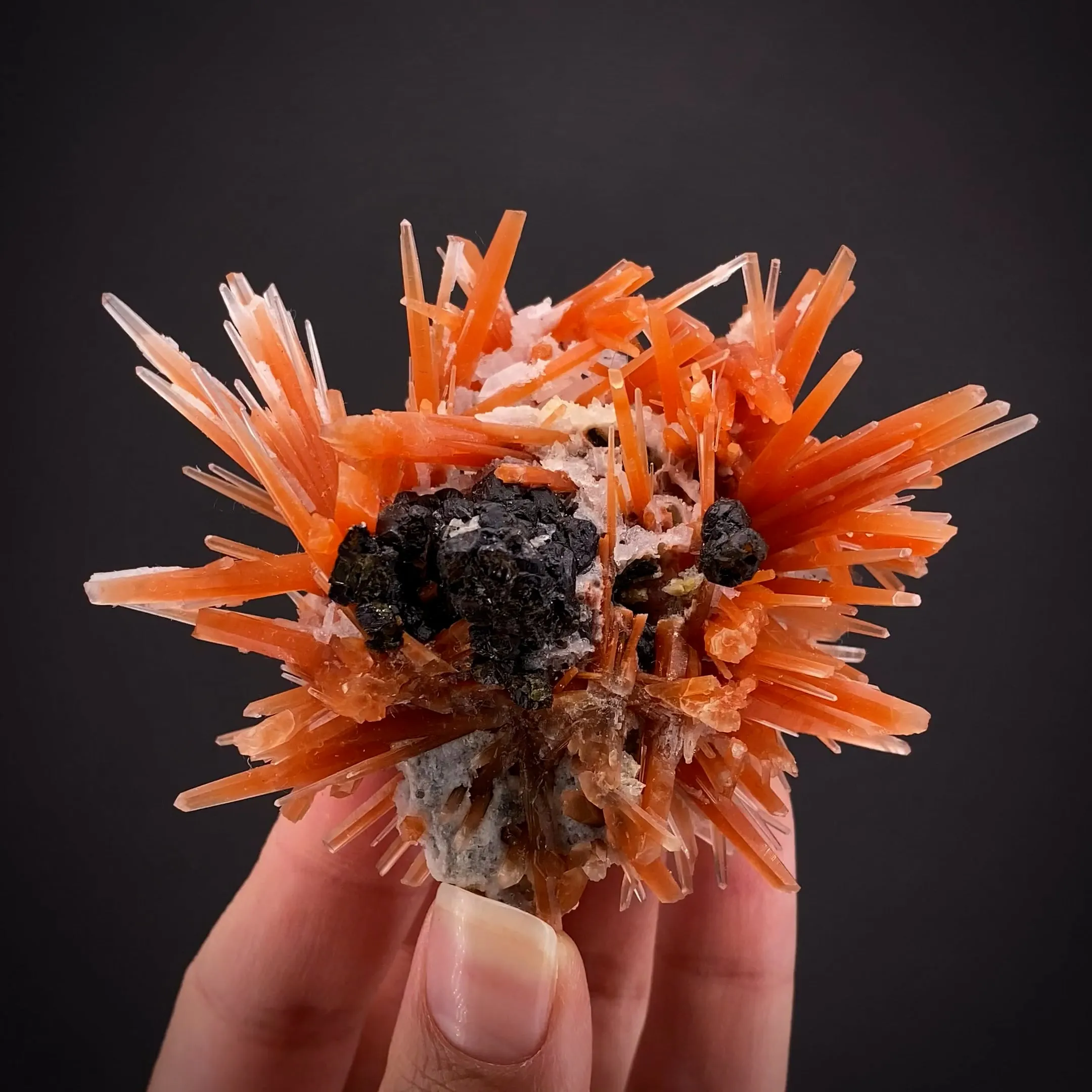 Red Quartz (included by Iron) with Sphalerite - image 2