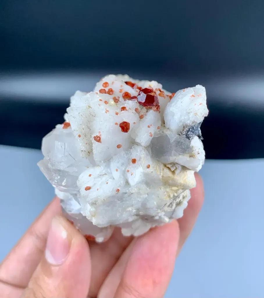 Red Spessartine Garner Crystal cluster on Matrix from Pakistan - image 6