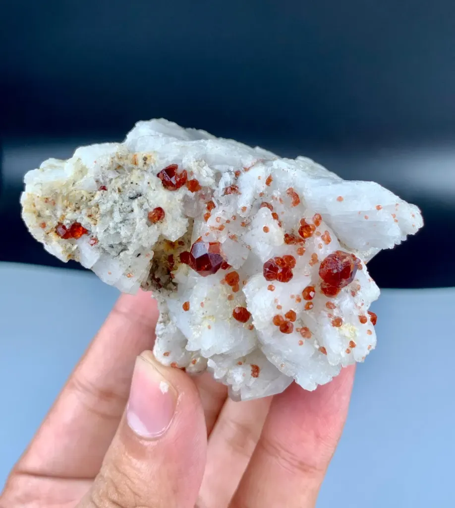 Red Spessartine Garner Crystal cluster on Matrix from Pakistan - image 7