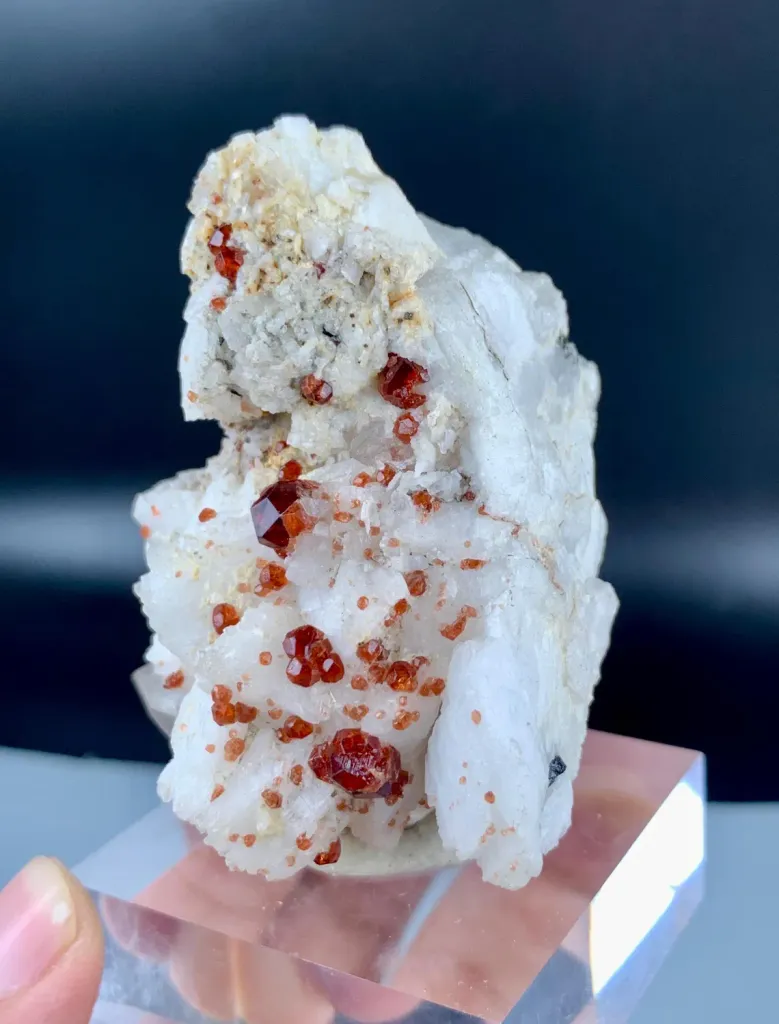 Red Spessartine Garner Crystal cluster on Matrix from Pakistan - image 4