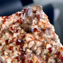 Red Spessartine Garnet cluster Combine smoky Quartz on Matrix from China - image 6