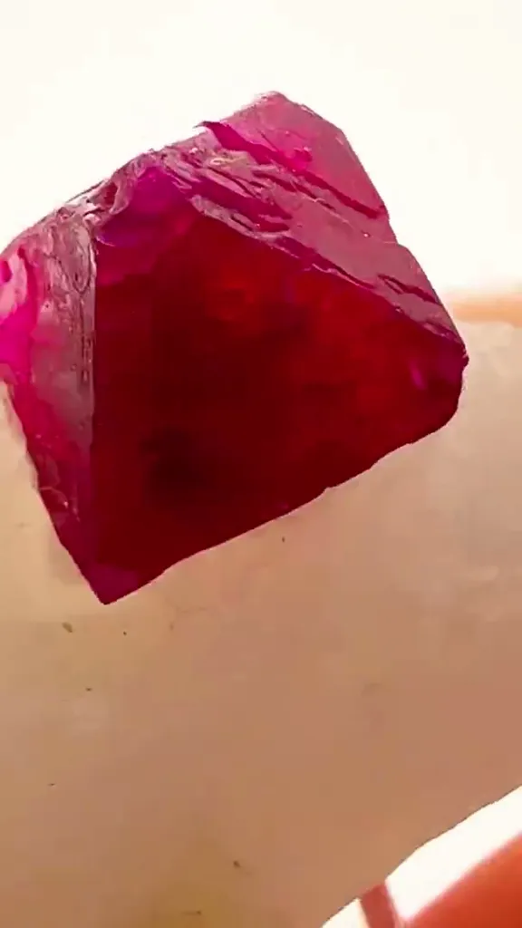 RED Spinel ON MARBLE — BURMA FIRE - image 3
