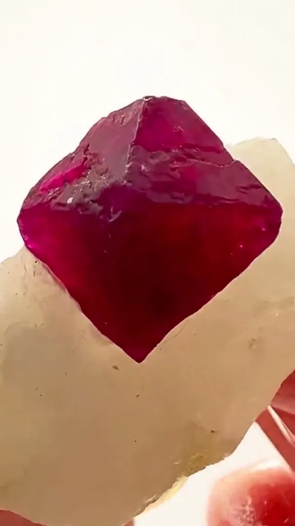 RED Spinel ON MARBLE — BURMA FIRE - image 4