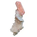 Red Stilbite on Prehnite matrix - image 1