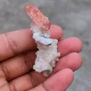 Red Stilbite on Prehnite matrix - image 4