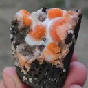 Red Thomsonite balls on Heulandite Matrix From India - image 3