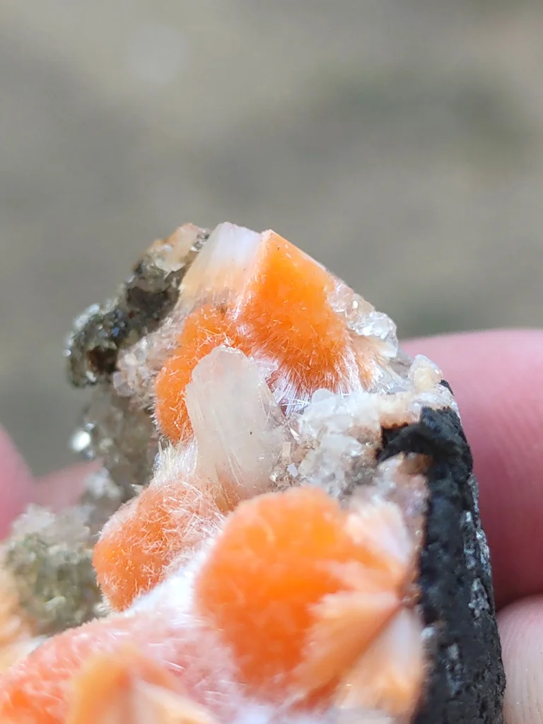 Red Thomsonite balls on Heulandite Matrix From India - image 6