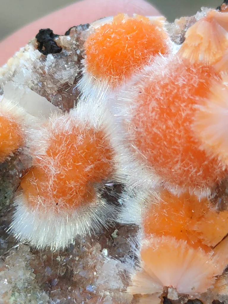 Red Thomsonite balls on Heulandite Matrix From India - image 4
