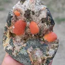 Red Thomsonite balls on Heulandite Matrix From India - image 2