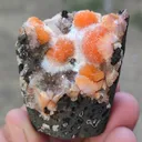 Red Thomsonite balls on Heulandite Matrix From India - image 8