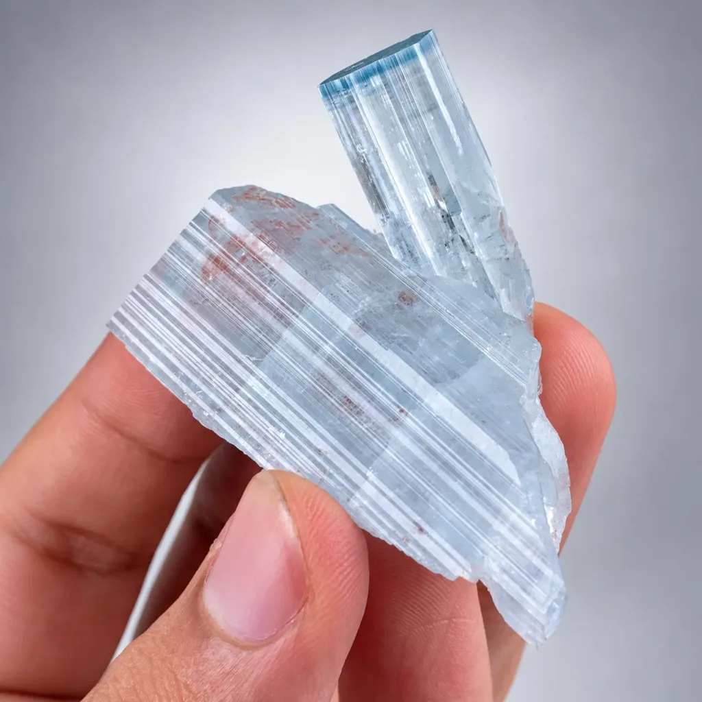 Rera Blue Cap Aquamarine Crystal, Pakistan Beyrl Specimen - image 7