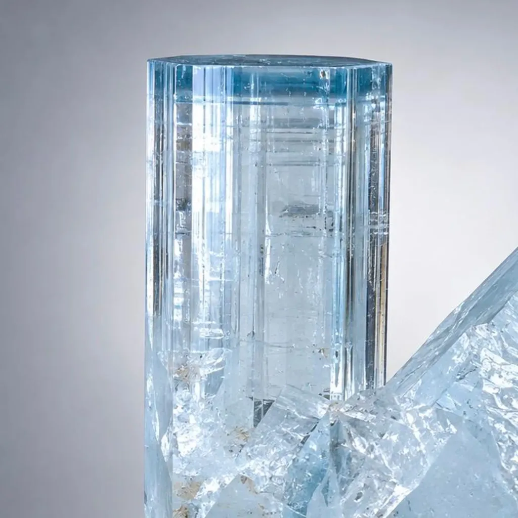 Rera Blue Cap Aquamarine Crystal, Pakistan Beyrl Specimen - image 5