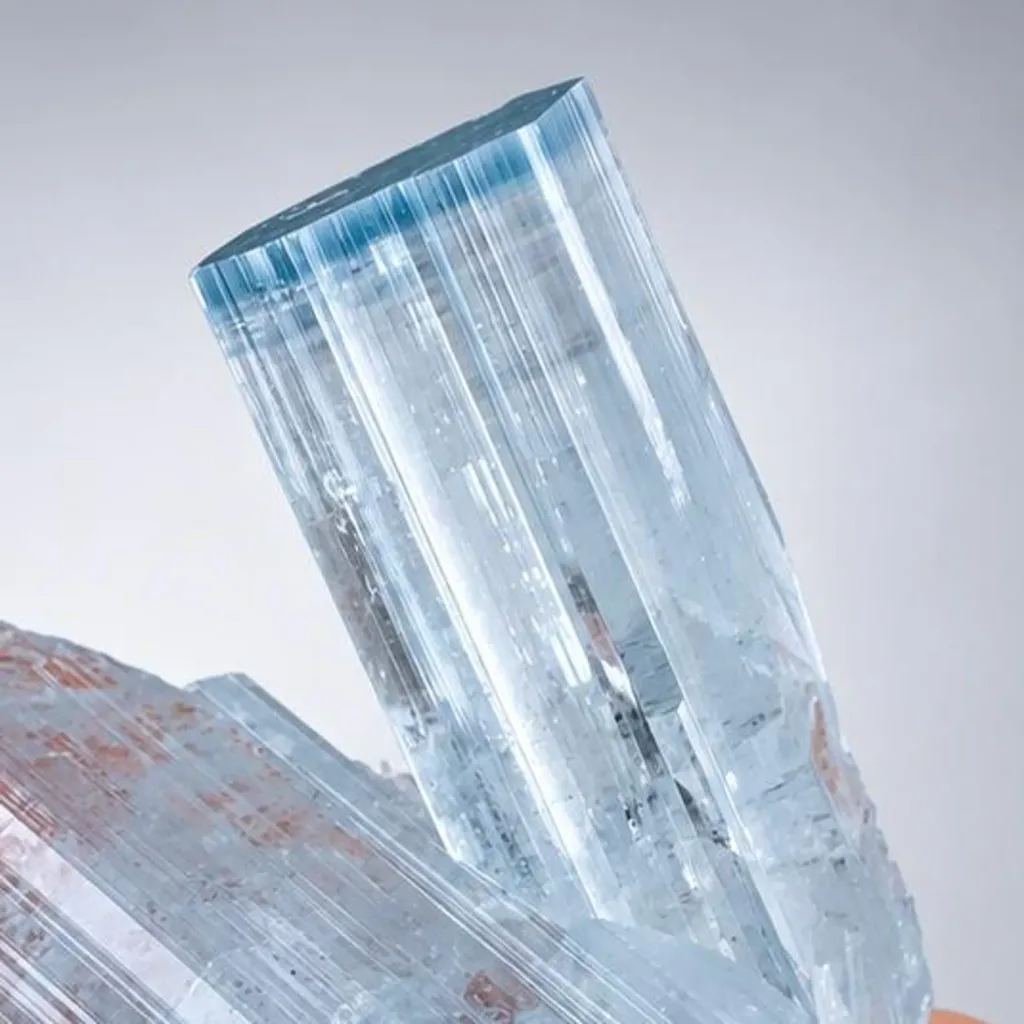 Rera Blue Cap Aquamarine Crystal, Pakistan Beyrl Specimen - image 3