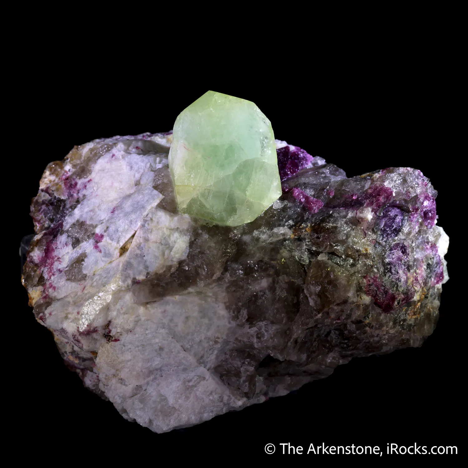 Rhodizite on Elbaite Tourmaline, Smoky Quartz, and Microcline - image 4