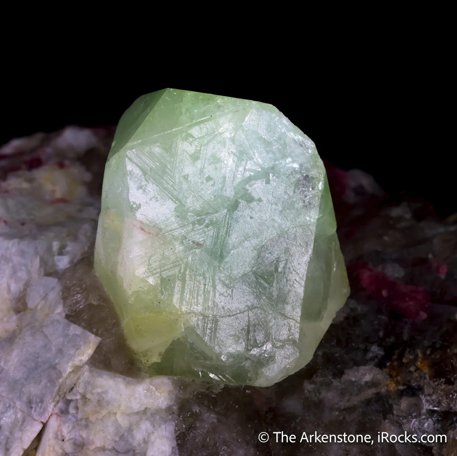 Rhodizite on Elbaite Tourmaline, Smoky Quartz, and Microcline - image 3
