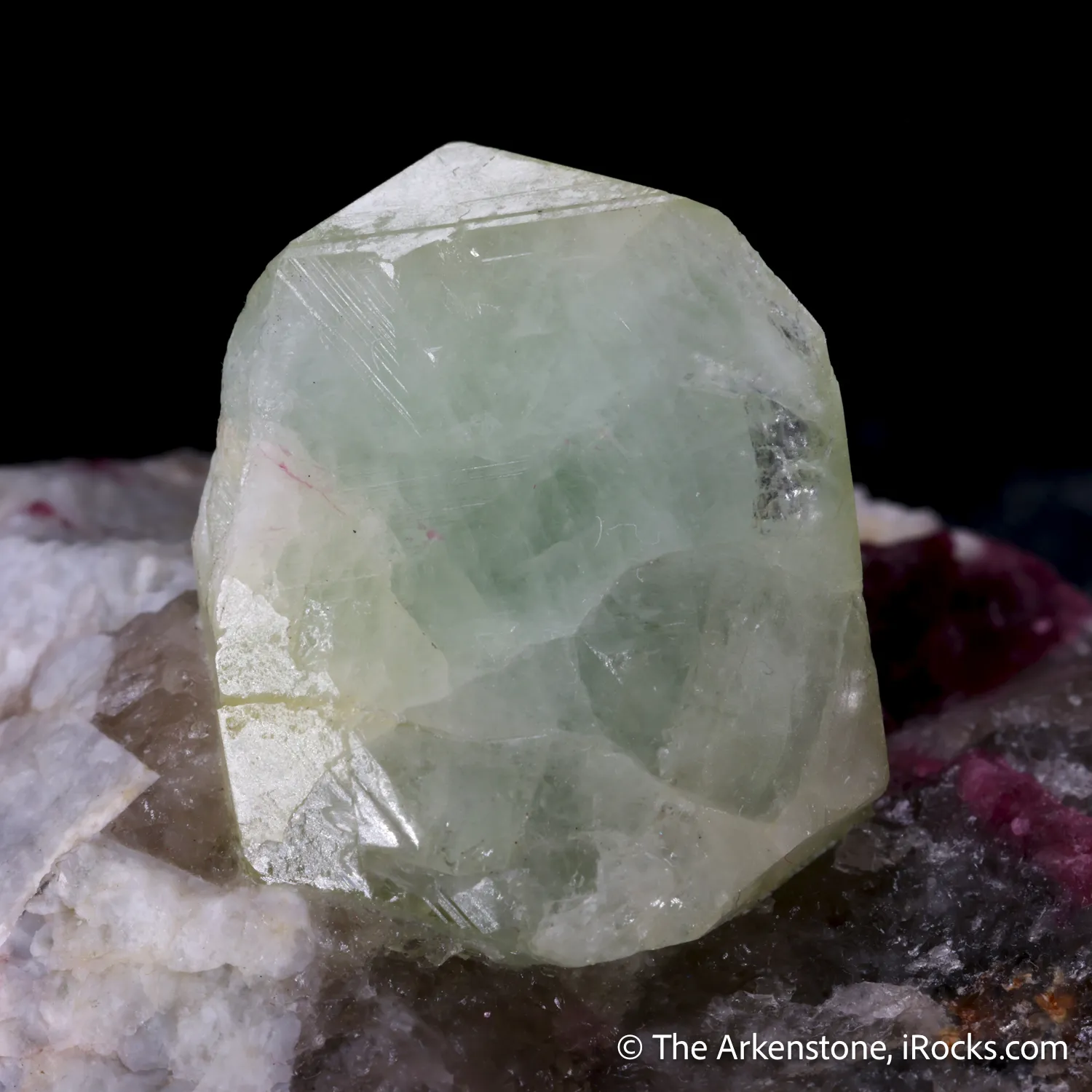 Rhodizite on Elbaite Tourmaline, Smoky Quartz, and Microcline - image 5