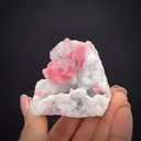 Rhodochrosite and Fluorite on Quartz - image 1