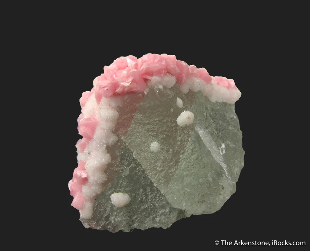 Rhodochrosite and Quartz on Fluorite - image 3