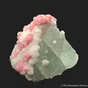 Rhodochrosite and Quartz on Fluorite - image 1
