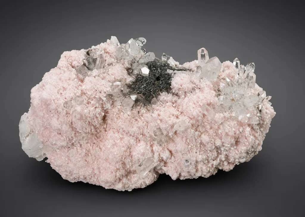 Rhodochrosite, Boulangerite & Quartz (W. S. Logan Rhodo Collection) - image 3