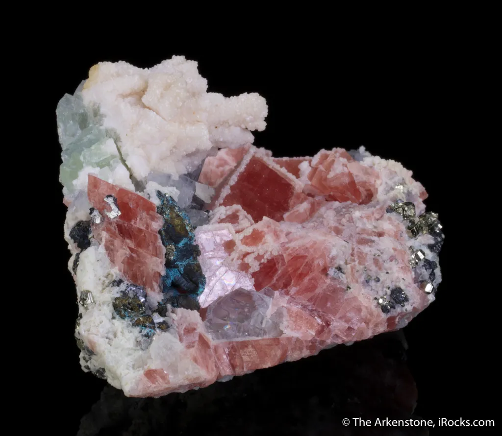 Rhodochrosite, Calcite, Fluorite, Tetrahedrite, Pyrite - image 6