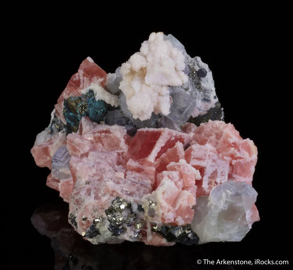 Rhodochrosite, Calcite, Fluorite, Tetrahedrite, Pyrite - image 4