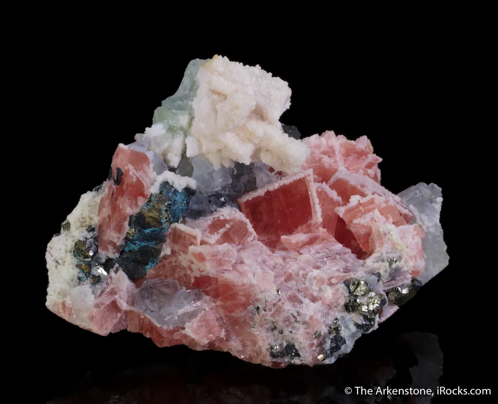 Rhodochrosite, Calcite, Fluorite, Tetrahedrite, Pyrite - image 3