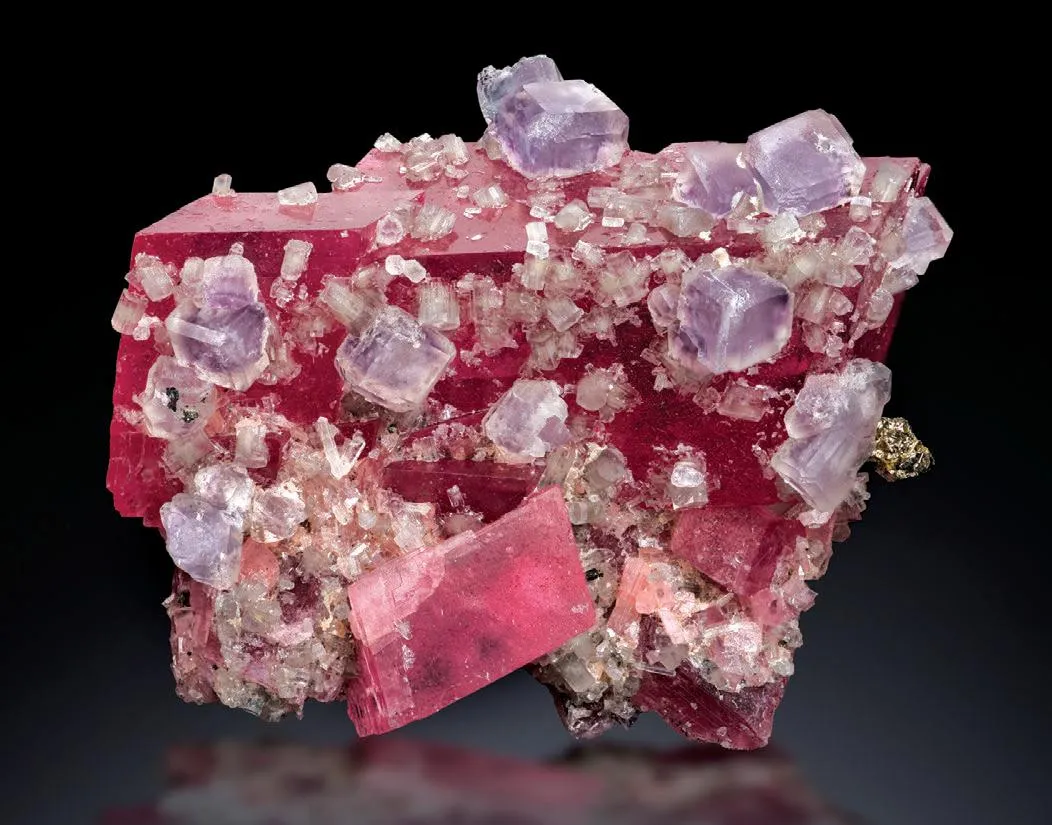 Rhodochrosite, Fluorite - image 1