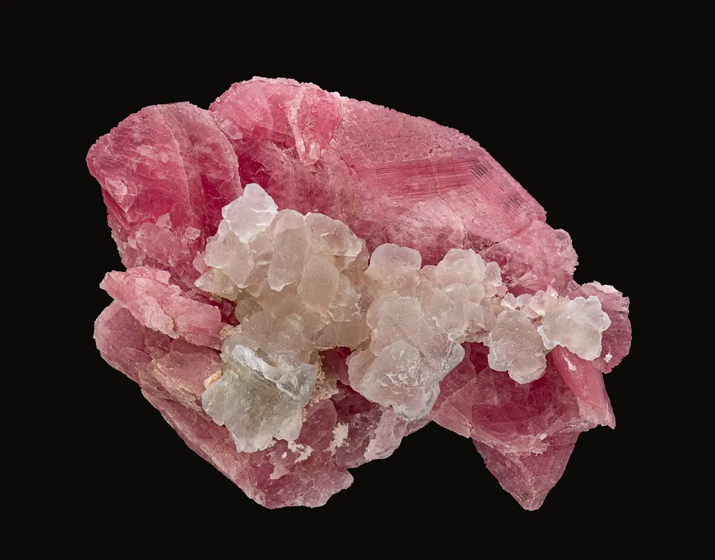 Rhodochrosite, Fluorite image