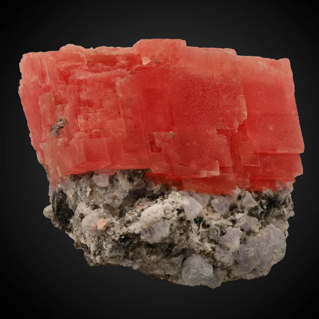 Rhodochrosite, Fluorite image