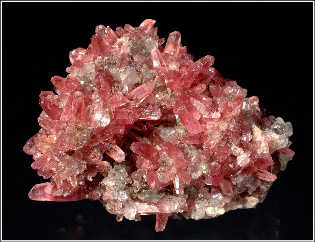 Rhodochrosite, Fluorite image