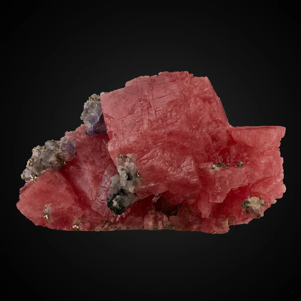 Rhodochrosite, Fluorite image