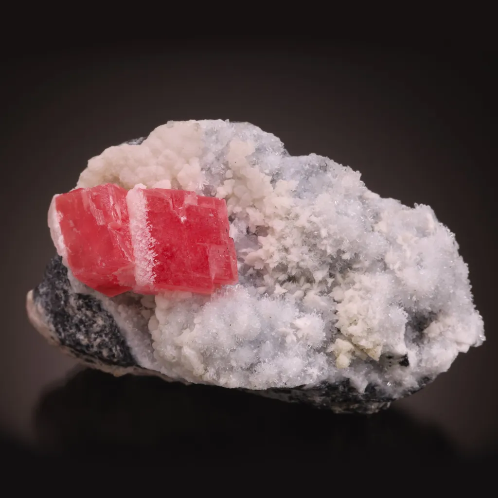 Rhodochrosite, Fluorite, American Tunnel, San Juan Co., Colorado, USA image