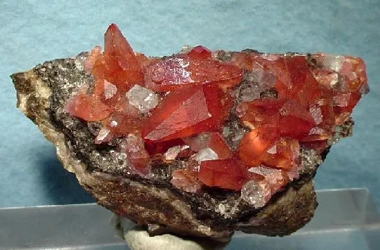 Rhodochrosite, Fluorite image