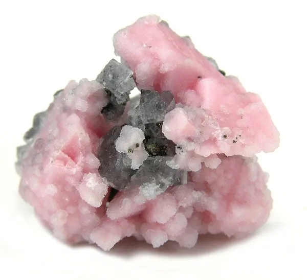 Rhodochrosite, Fluorite image