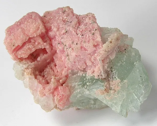Rhodochrosite, Fluorite image
