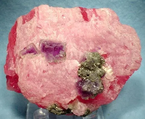 Rhodochrosite, Fluorite, Pyrite image