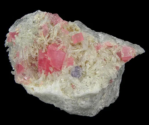 Rhodochrosite, Fluorite, Quartz image