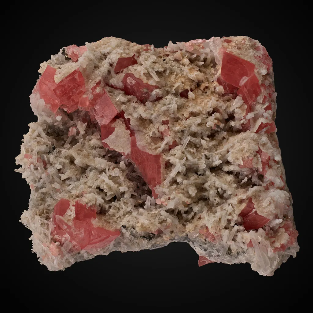 Rhodochrosite, Fluorite, Quartz image