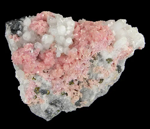 Rhodochrosite, Galena, Quartz image