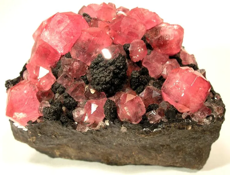 Rhodochrosite, Goethite image
