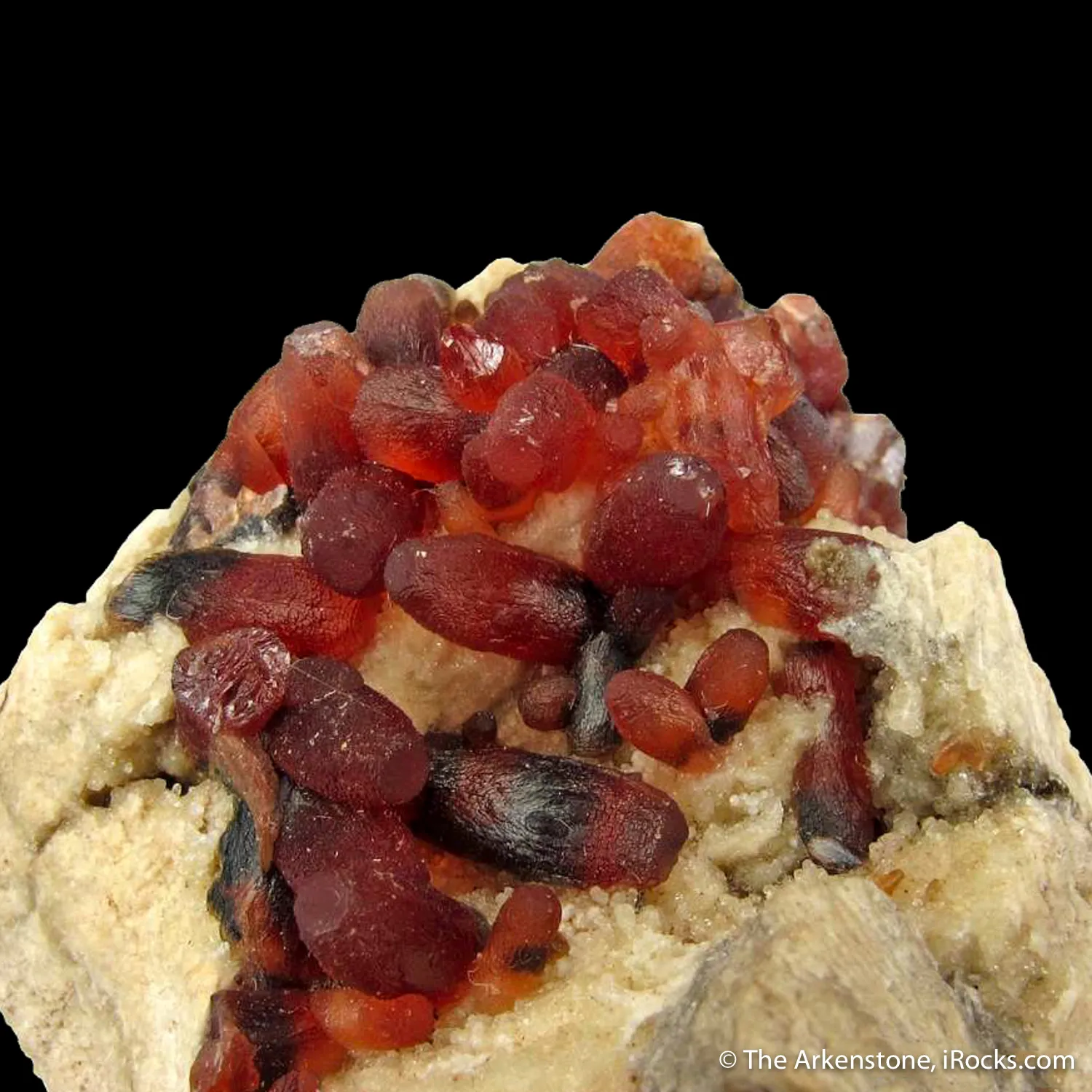 Rhodochrosite on Baryte - image 1