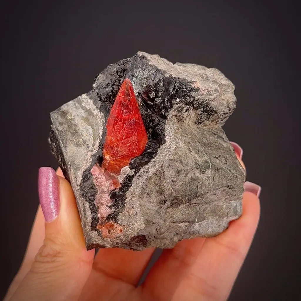 Rhodochrosite on Goethite - image 2