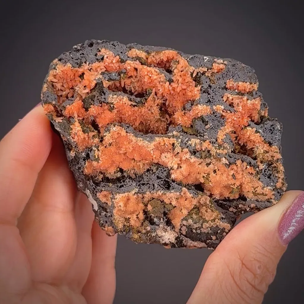 Rhodochrosite on Limonite image